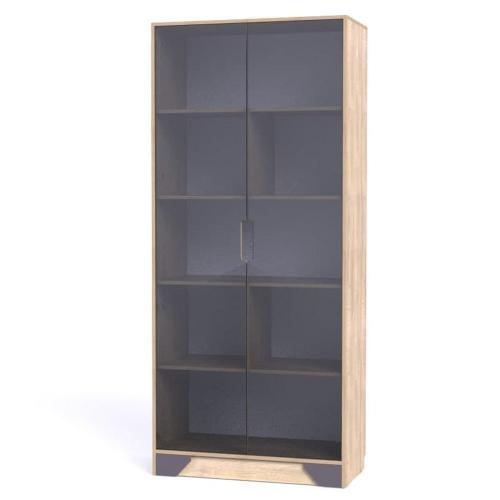 Шафа-Пенал Тиса Мебель Модуль-109 Дуб сонома Графіт 205x40x90 см Шафа-Пенал Тиса Мебель Модуль-109 Дуб сонома Графіт 205x40x90 см