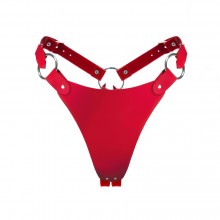 Трусики з натуральної шкіри Feral Feelings - String Bikini Red