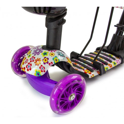 Самокат дитячий Scooter 5 в 1 Flowers 51х76х26 см Різнокольоровий (1954264907) Самокат дитячий Scooter 5 в 1 Flowers 51х76х26 см Різнокольоровий (1954264907)