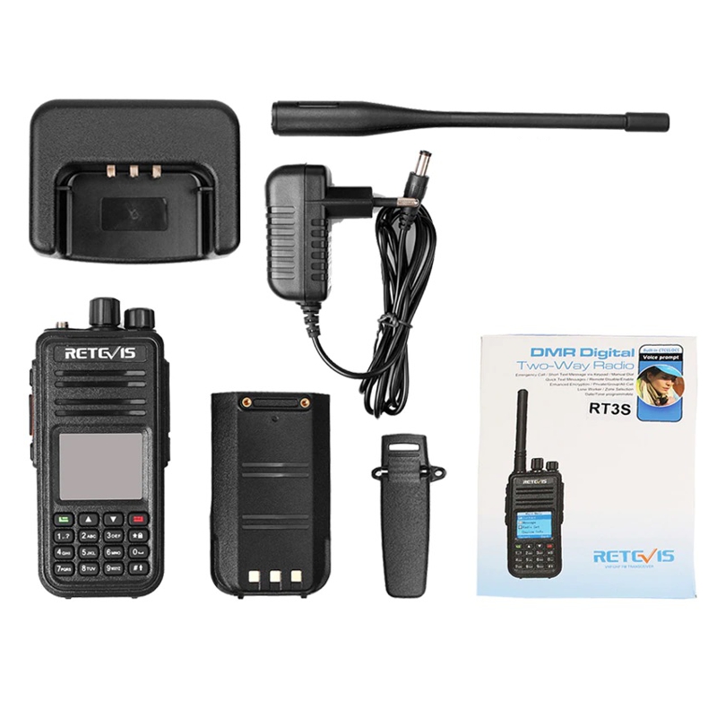 Цифрова рація з шифруванням 2-х діапазонна з аналоговим режимом 5 Ватт Retevis RT3S DMR