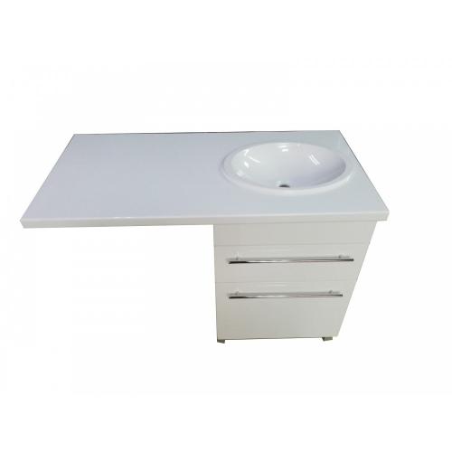 Тумба під пральну машинку Mikola-M з умивальником МДФ 150 см