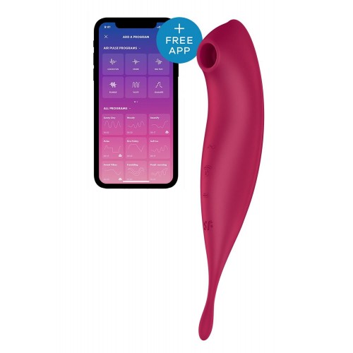 Смарт-вібратор для клітора з вакуумною стимуляцією Satisfyer Twirling Pro+ dark red в інтернет супермаркеті PbayMarket!