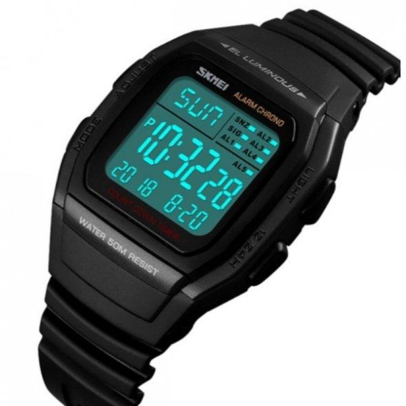 Чоловічий спортивний годинник Skmei 1278 Чорний
