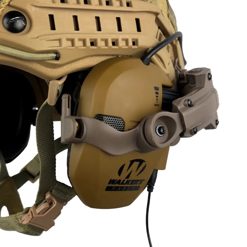 Комплект шолом FAST Helmet NIJ IIIA/навушники Walkers Razor Slim з чебурашкою/кавер L Мультикам