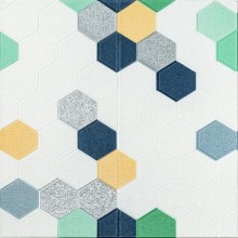 Панель стінова 3D 700х770х4мм мозаїка синьо-жовта (D) Sticker Wall SW-00002016