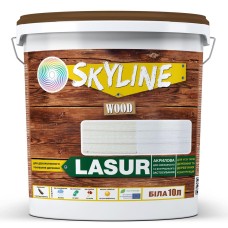 Лазур Skyline Lasur Wood декоративно-захисна для обробки дерева Білий 10 л