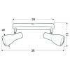 Спот Candellux Picardo 36x15 см Зелений (92-50595)