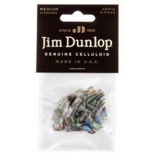 Медіатори Dunlop 483P14MD Genuine Celluloid Classic Abalone Medium Player's Pack (12 шт.)