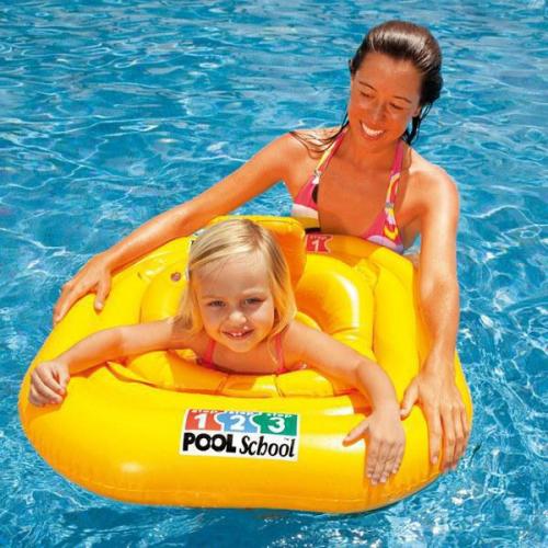 Надувний круг-плотик Intex 56587 з отворами для ніг і спинкою Надувний круг-плотик Intex 56587 з отворами для ніг і спинкою