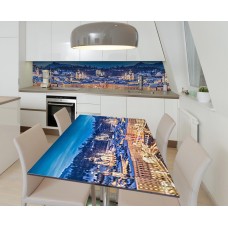 Наклейка 3Д вінілова на стіл Zatarga «У підніжжя гір» 650х1200 мм для будинків, квартир, столів, кав'ярень