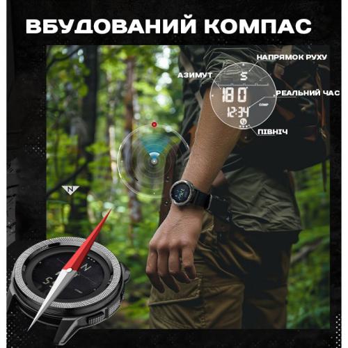 Наручний годинник чоловічий з компасом North Edge Nexus Чорний (3222) Наручний годинник чоловічий з компасом North Edge Nexus Чорний (3222)