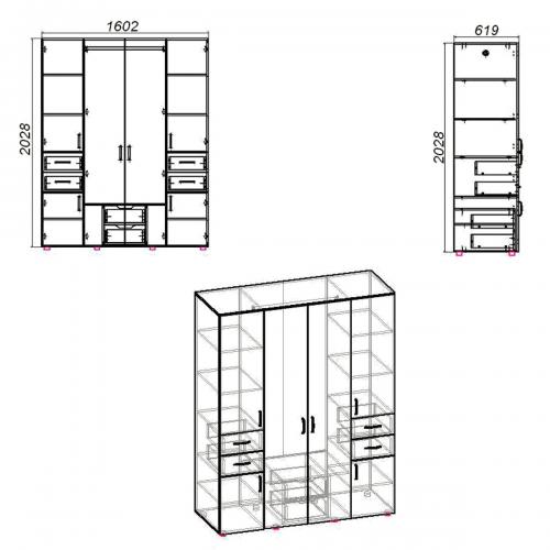 Шафа Компаніт 20 Німфея альба (білий) Шафа Компаніт 20 Німфея альба (білий)