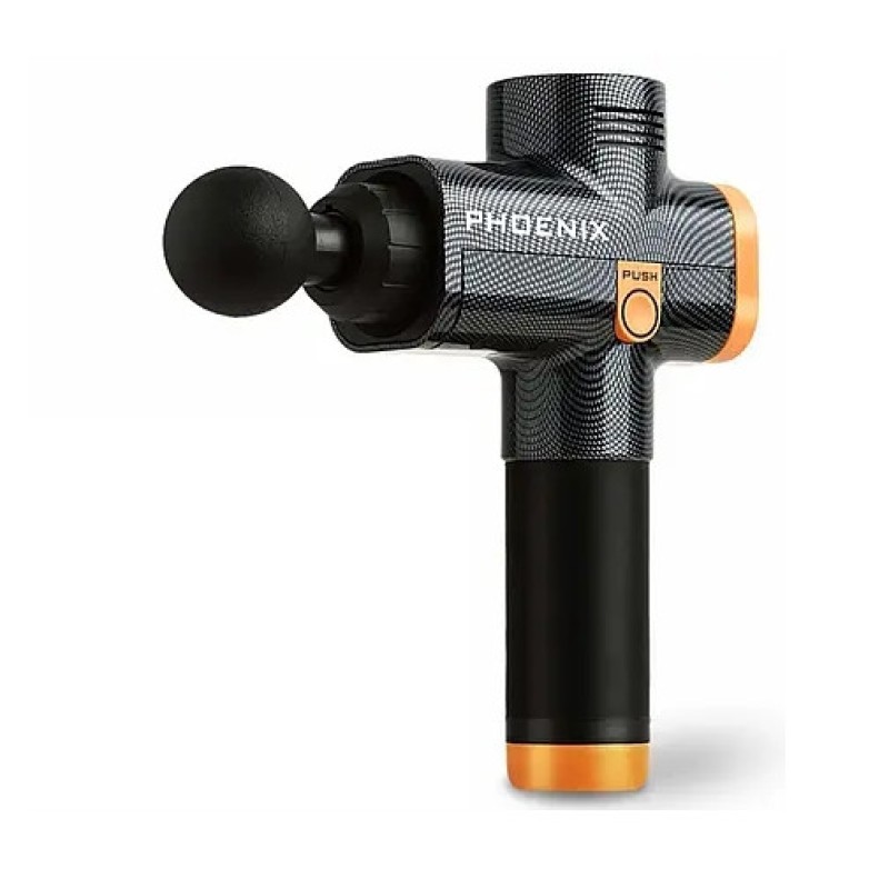 Масажер ударний тригерних точок Phoenix A2 4 насадки Чорний (1945388103)