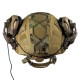 Тактичний комплект шолом FAST/кавер/навушники Earmor М31/кріплення Чебурашка M Койот