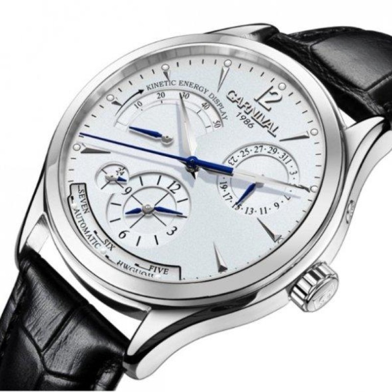 Наручний годинник чоловічий Carnival Kinetic Хром (987969200)