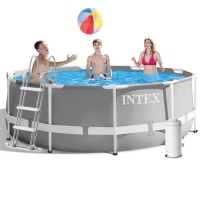 Каркасний басейн Intex 26706-4, 305 х 99 см (2 006 л/год, драбина, тент, підстилка)