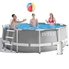 Каркасний басейн Intex 26706-4, 305 х 99 см (2 006 л/год, драбина, тент, підстилка)
