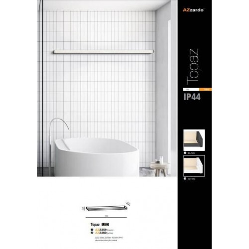 Настінний світильник AZzardo Topaz 150x4 см Білий (AZ3360)