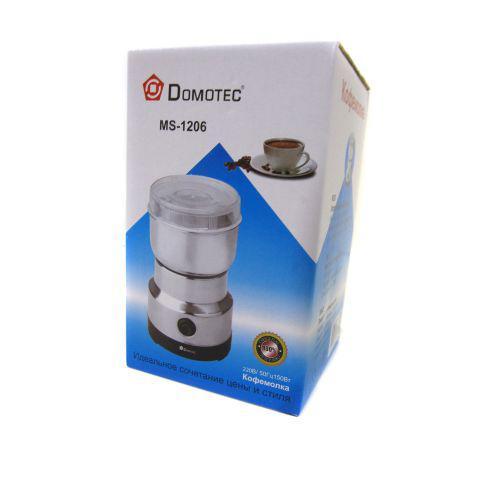 Кавомолка Domotec MS-1206 150W Срібляста (005284) в інтернет супермаркеті PbayMarket!