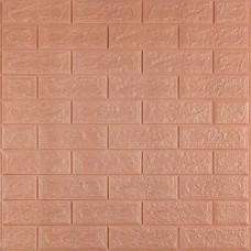 Самоклеюча декоративна 3D панель 3D Loft під цеглу кави з молоком 700x770x5мм (348-5)