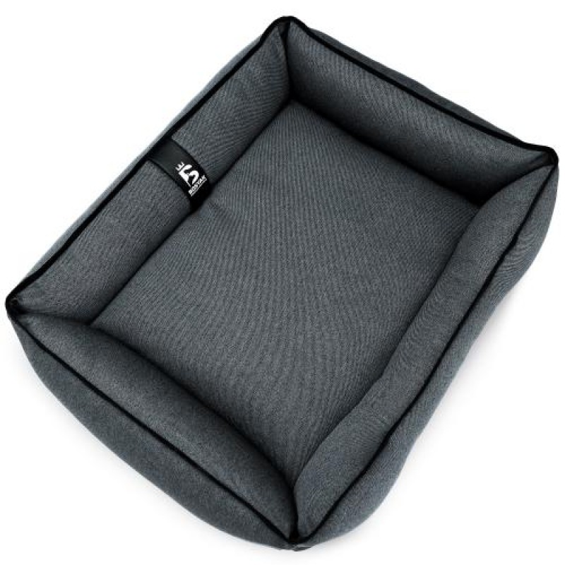 Лежак ліжко для собак та котів EGO Bosyak Рогожка M 75х65 Сірий (спальне місце для собак та котів)