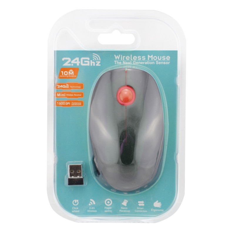 Миша бездротова оптична RIAS G217 Black/Red (3_00703)