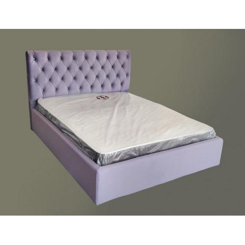 Ліжко двоспальне BNB Arizona Comfort 180 x 190 см Simple З підйомним механізмом та нішою для білизни Бузковий