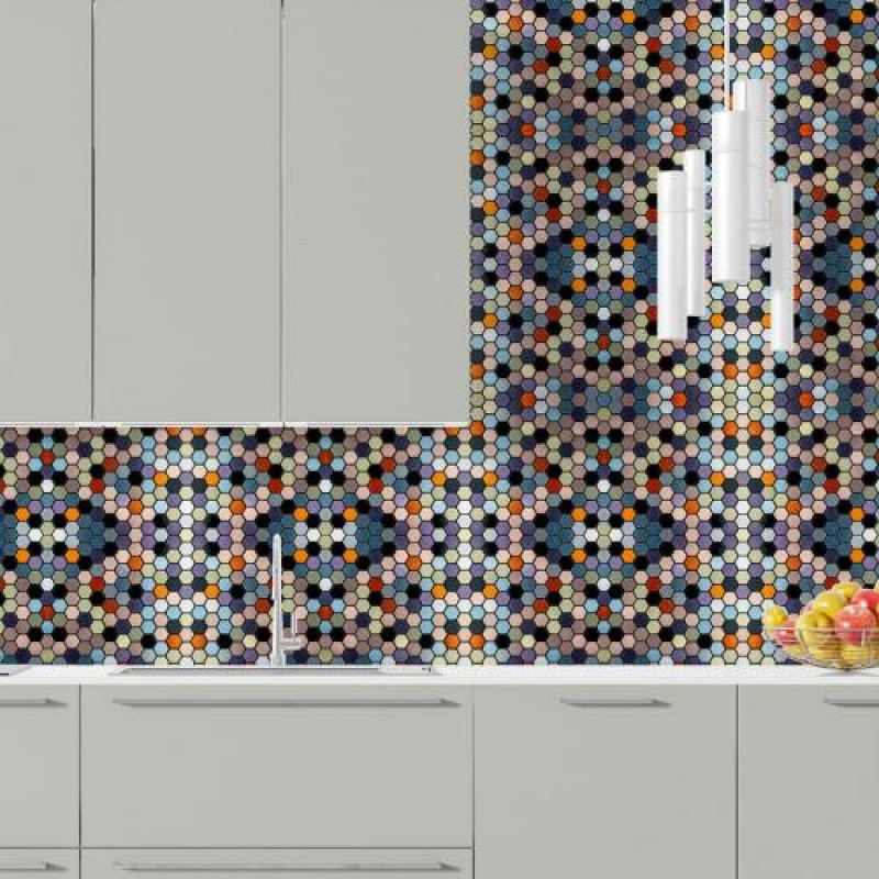 Самоклеюча алюмінієва плитка Sticker Wall 300х300х3 мм Різнокольоровий (SW-00001935)