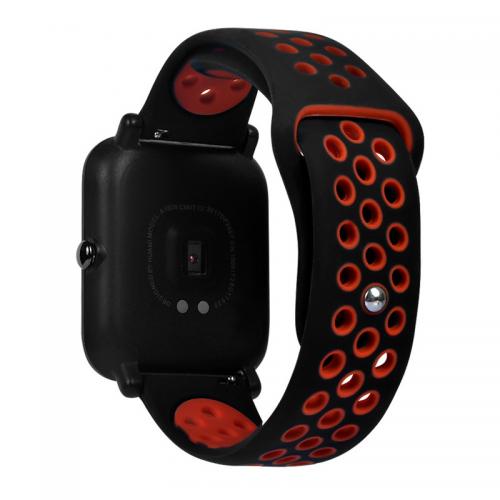 Ремінець BeWatch sport-style 20 мм для смарт-годин Xiaomi amazfit BIP Чорно-червоний (1010113) Ремінець BeWatch sport-style 20 мм для смарт-годин Xiaomi amazfit BIP Чорно-червоний (1010113)