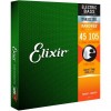 Струни для бас-гітари Elixir 14677 Nanoweb Coated Stainless Steel Medium 4-String Bass 45/105