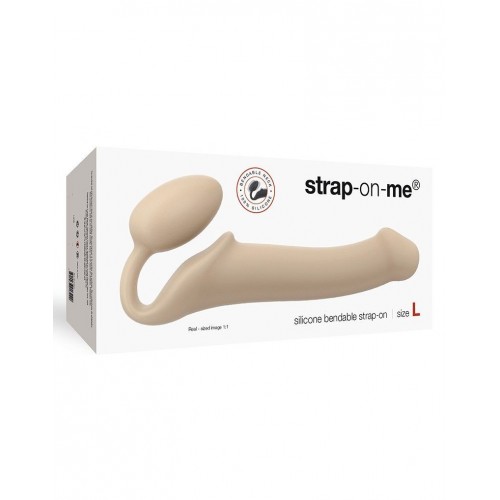 Безремінний страпон Strap-On-Me Flesh L, повністю регульований, діаметр 3,7 см