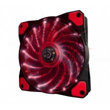Вентилятор Frime Iris LED 15LED Red (FLF-HB120R15); 120х120х25мм, 3-pin+4-pin