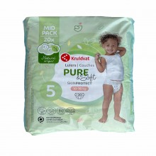 Дитячі підгузники Kruidvat Pure & Soft 5 (10-16 кг) 20 шт