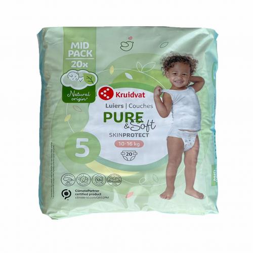 Дитячі підгузники Kruidvat Pure & Soft 5 (10-16 кг) 20 шт в інтернет супермаркеті PbayMarket!