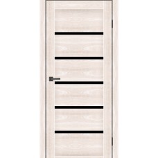 Дверне полотно MS Doors TEXAS 90 см Дуб шампань чорне скло