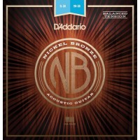 Струни для акустичної гітари D'Addario NB1252BT Nickel Bronze Balanced Tension Light Acoustic Guitar Strings 12/52 Струни для акустичної гітари D'Addario NB1252BT Nickel Bronze Balanced Tension Light Acoustic Guitar Strings 12/52