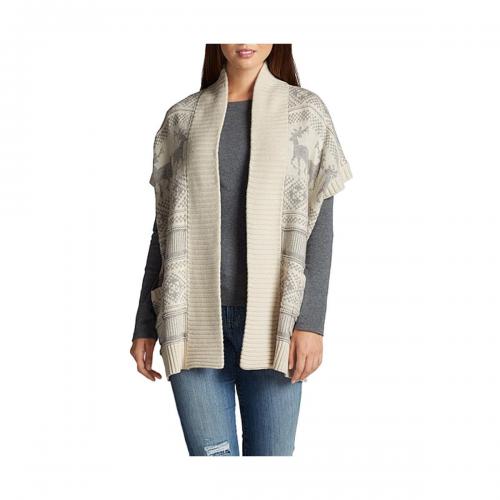 Пончо Eddie Bauer Women Poncho mit Rentieren M Бежеве (0751BEG-M) в інтернет супермаркеті PbayMarket!