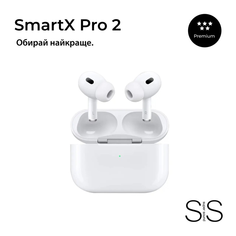 Бездротові Bluetooth-навушники Smart X Pro 2 Premium вакуумні білі (SAP2P)