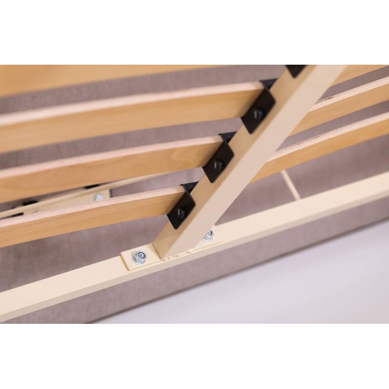 Ліжко Richman Санам VIP 120 х 200 см Місті Dark Grey З додатковою металевою цільнозварною рамою Темно-сіра