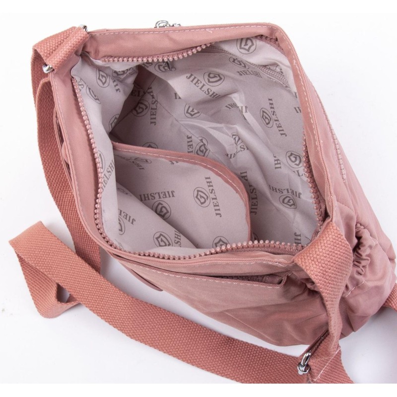 Жіноча сумка на плече JIELSHI LANH6 28х17х11 см Рожевий (2446166802)