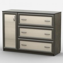 Комод Тиса Мебель АКМ-27 2 Венге Дуб молочний 90x60x120 см