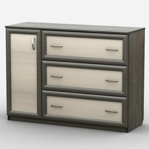 Комод Тиса Мебель АКМ-27 2 Венге Дуб молочний 90x60x120 см