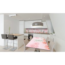 Наклейка вінілова на стіл Zatarga «Рожеві Хризантеми» 600х1200 мм Z180868st