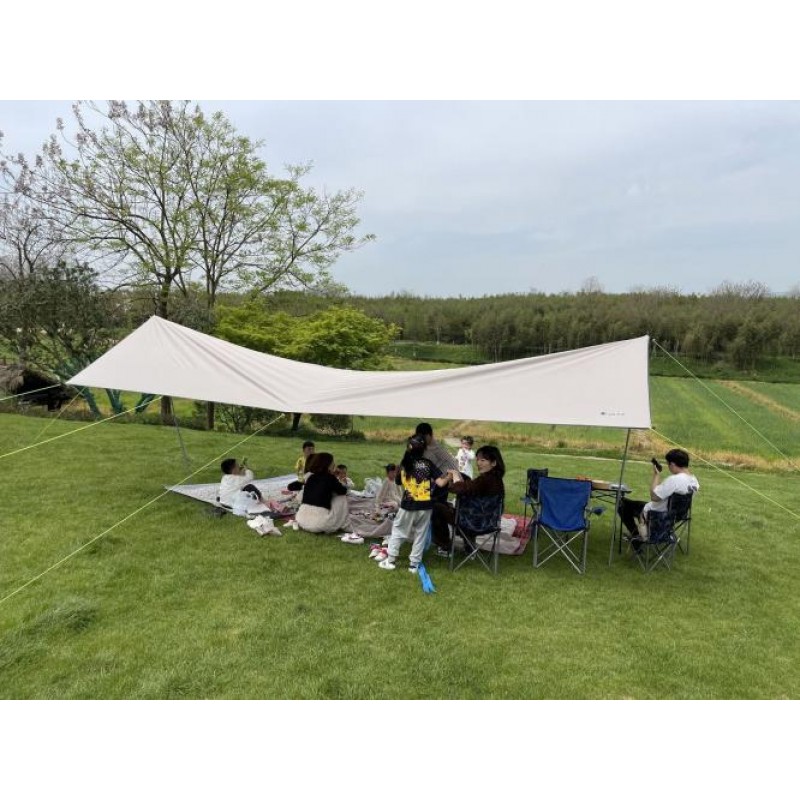 Тент туристичний із стійками Водонепроникний S Bluefield 3Х5 метра Світлий хакі (55-050465)