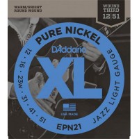 Струни для електрогітари D'Addario EPN21 Pure Nickel Jazz Light Electric Strings 12/51 Струни для електрогітари D'Addario EPN21 Pure Nickel Jazz Light Electric Strings 12/51