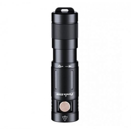 Ручний міні ліхтарик Fenix E09R 600 лм Type-C Чорний Ручний міні ліхтарик Fenix E09R 600 лм Type-C Чорний
