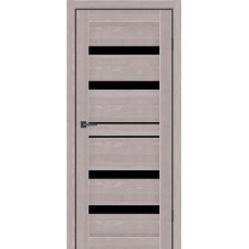 Дверне полотно MS Doors GEORGIA 60см дуб сірий чорне скло