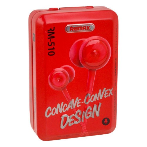 Вакуумні навушники Remax RM-510 гарнітура для телефону Червоний