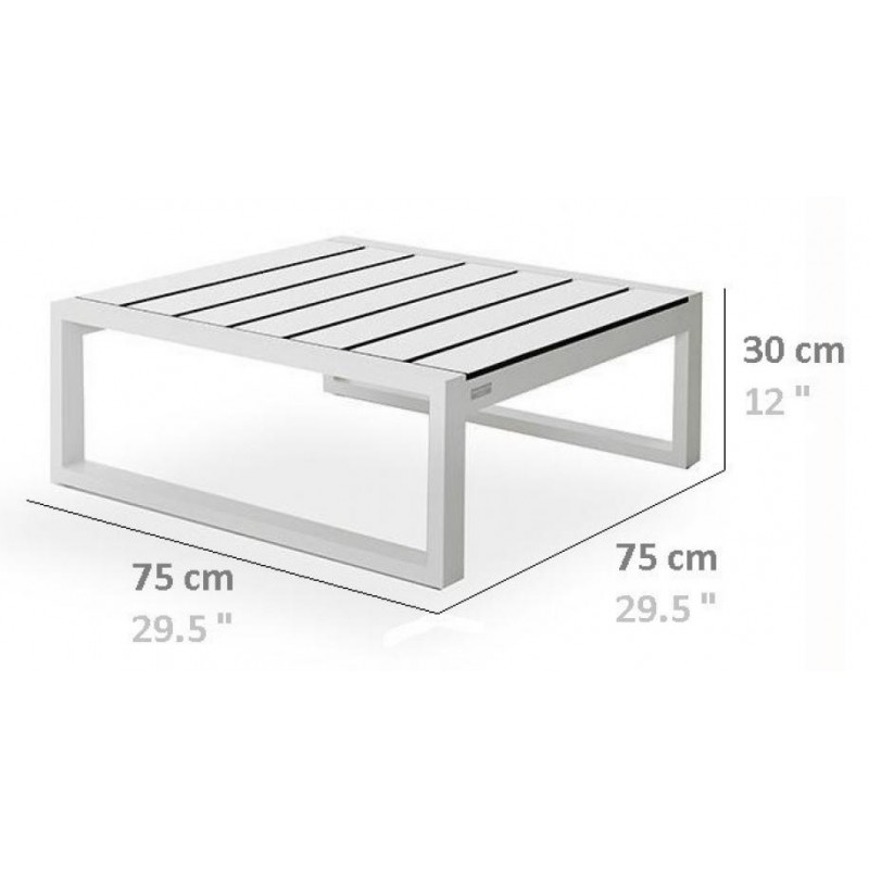 Кавовий журнальний столик у стилі Loft NS-515 330x750x750 мм Белый