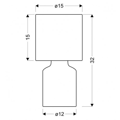 Настільна лампа Candellux Iner 15x32 см Сірий (41-79886) Настільна лампа Candellux Iner 15x32 см Сірий (41-79886)